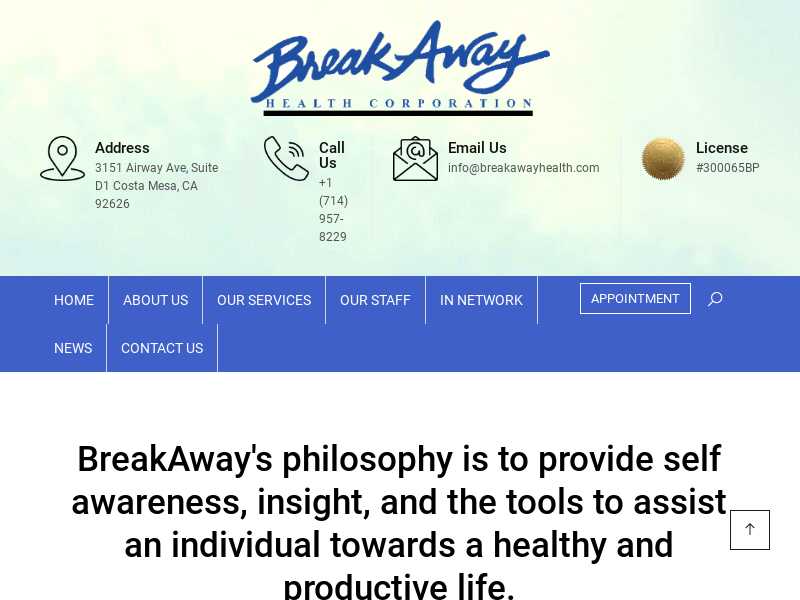 Breakaway Health Corporation Breakaway