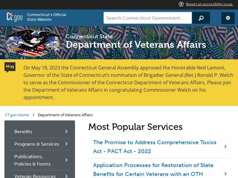 Department of Veterans Affairs Recovery Support Program